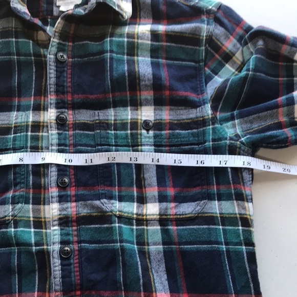 𝅺j. Crew Factory plaid tailored fit flannel button front shirt shacket XS - Picture 6 of 9